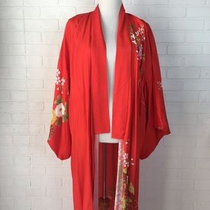 Japanese hand printed kimono